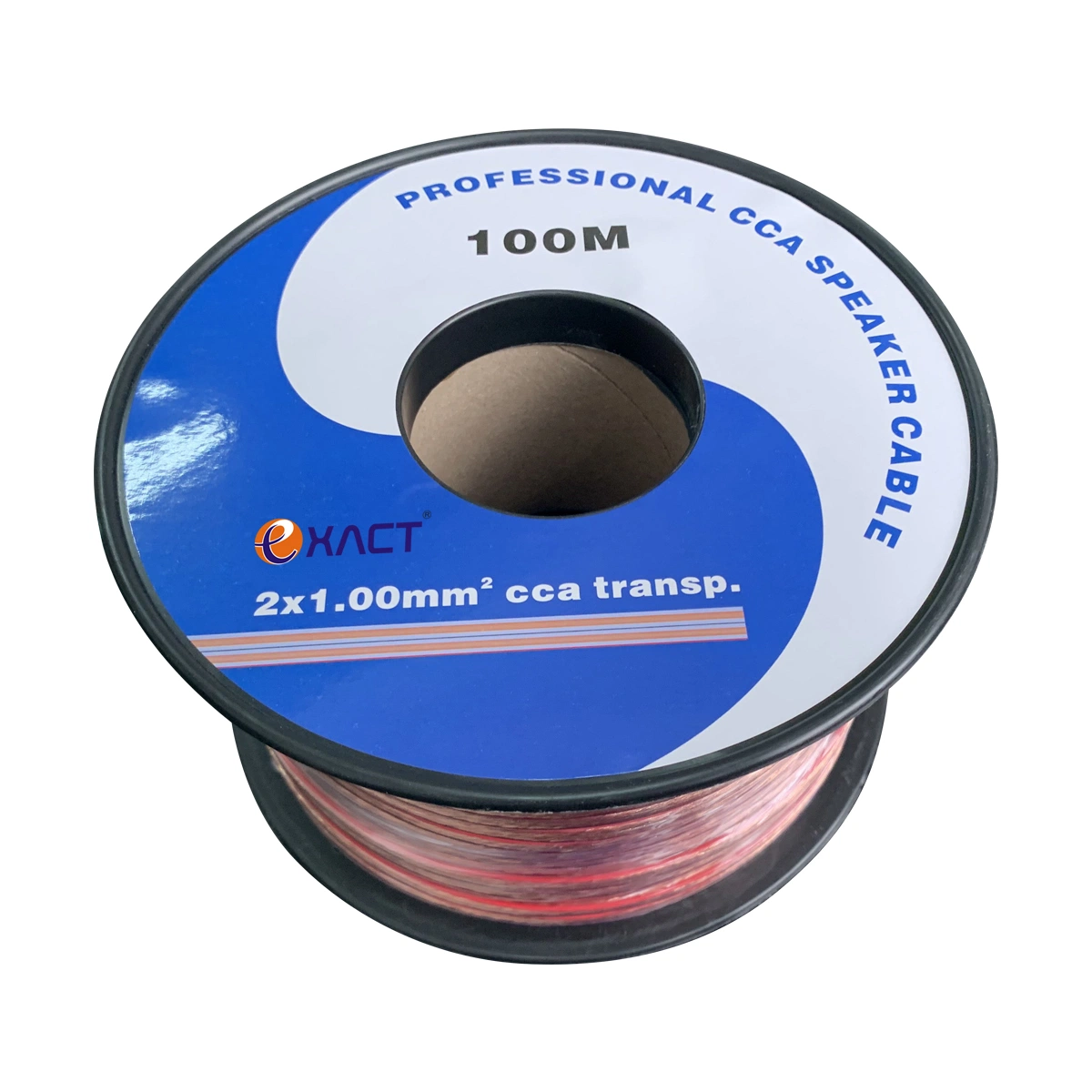 Câble haut-parleur conducteur transparent rouge/noir BC, TC, CCA, TCCA câble haut-parleur 2x0.5mm2