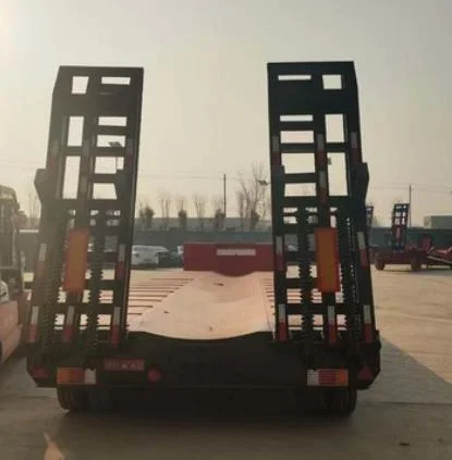 Transporte remolque de lecho bajo cargadora baja eje 3 60/70/80 toneladas Semirremolque para camiones Lowbed