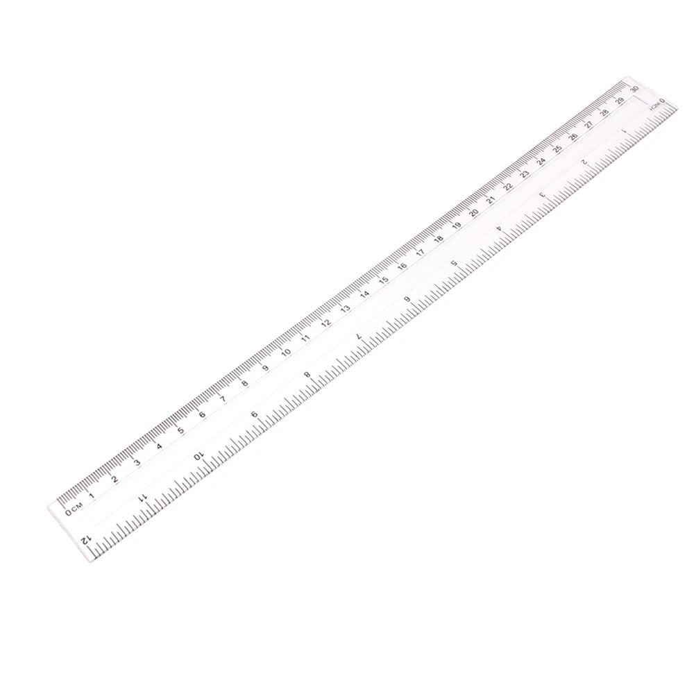 Custom Logo 20cm Transparent Plastic Ruler for Stationery Promotion