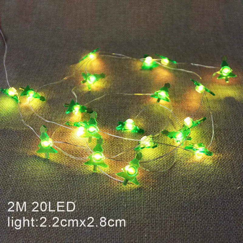 Plastic Christmas Claus Tree Light String Decoration for Holiday Festival