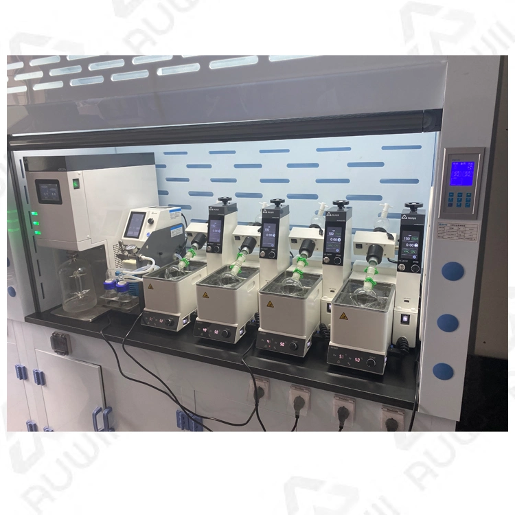 La extracción de muestras múltiples de trabajo paralelo 4.3 "Pantalla LCD táctil de vacío Mini sistema evaporador rotativo