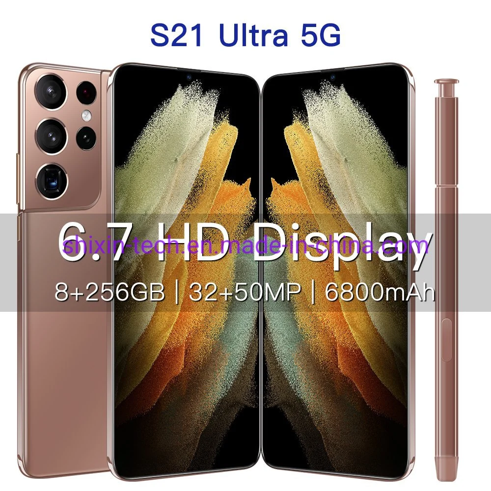 Vente à chaud smartphone S21 Ultra 8 Go + 256 Go Full Display Mobile Téléphone