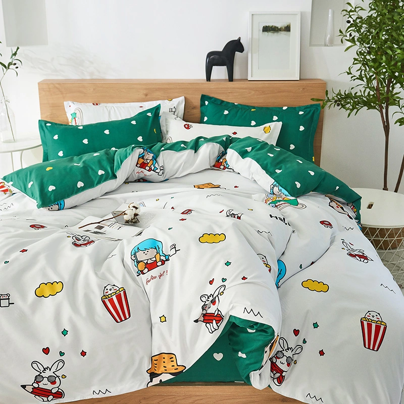 3 PCS 4 PCS Printed Micro Polyester Cheap Price Caroon Design Bedding Set Home Textile