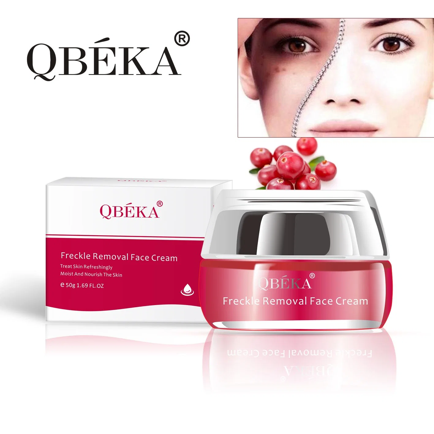 Qbeka Whitening Freckle Cream OEM Correcting Spots Scars Moisturizing and Repairing Salicylic Acid Light Dark Spots Freckle Whitening Pimples Acne Scar