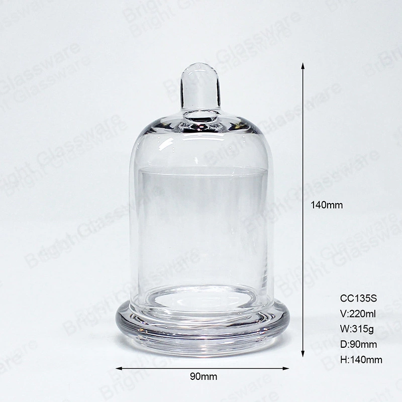 New Design 2022 Glass Bell Dome High quality/High cost performance  Wholesale/Supplier Glass Bell Dome for Candle