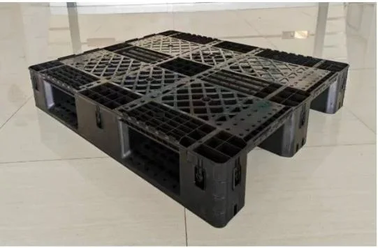 4-Entry Galvanized-Steel Reinforced Industrial Durable Logistic Usage Rackable Plastic Pallet