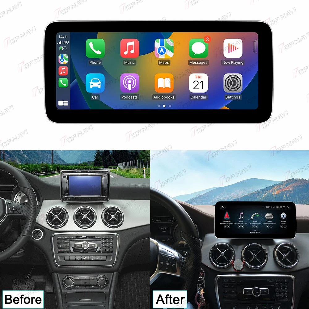 10.25 pouces pour le GPS de voiture Benz classe C 2015 Lecteur de DVD