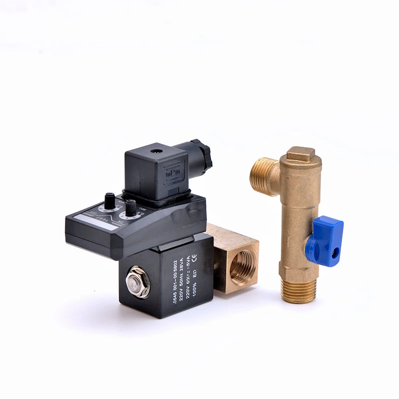 Automatic Brass Electronic Water Drain Valve with Mechanical Pneumatic Timer Solenoid Drain Valve for Air Compressor