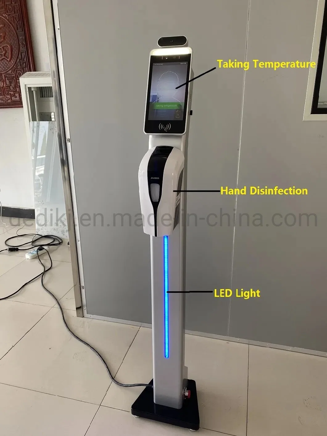 8'' LCD Temperature Scanner Body Temperature Measurement System IR Temperature Sensors Security Alarm Cameras Security