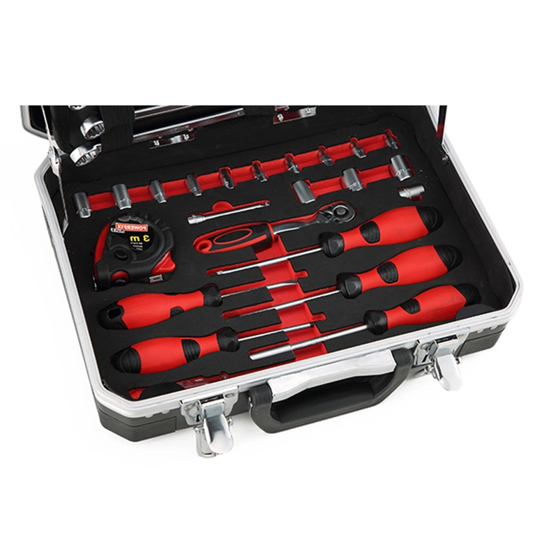 High quality/High cost performance  Multifunctional Tool Case Custom Foam Black and Red Plastic Suitcase Without Tools