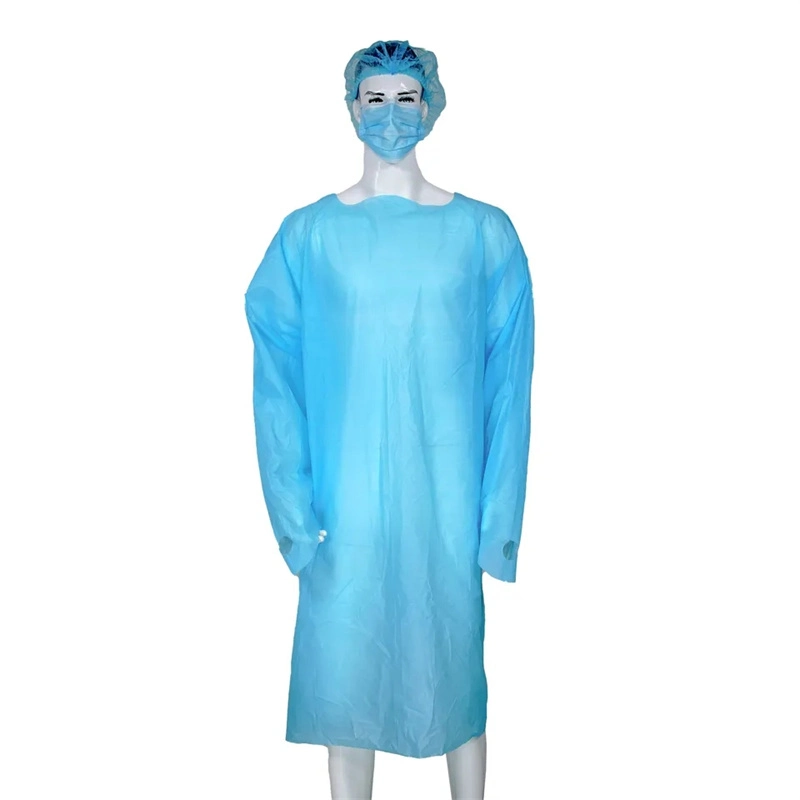 Disposable CPE Gown Medical Surgical Protective Gown with Waist Tie