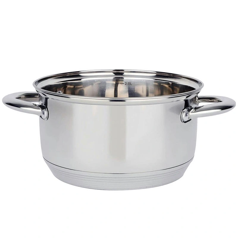 Factory OEM Cookware Set Pot Kitchen Stainless Steel Casserole Cooking Pot with Glass Lid