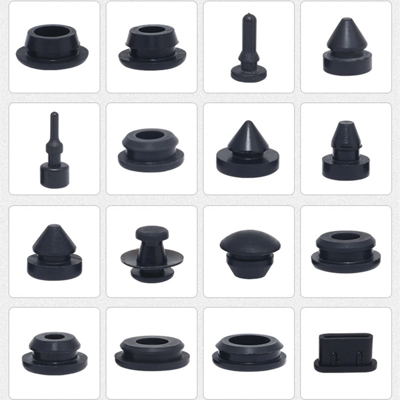 Custom Pipe Water Hole End Seal Silicone Rubber Products Bung Dust Cover Plugs Butyl Silicone Rubber Plug Stopper