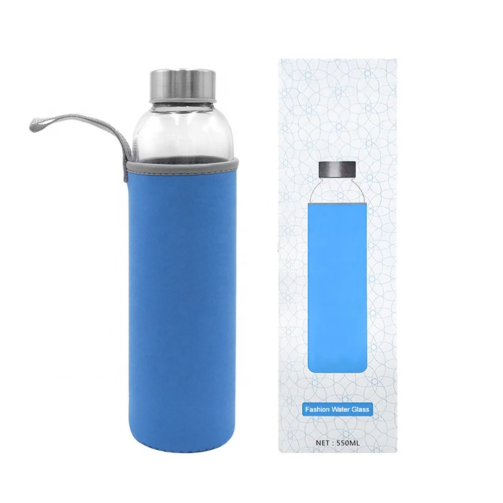 350ml 450ml 550ml 750ml Hot Water Drinking Glass Water Bottle Borosilicate