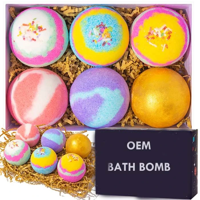 Natural Ingredients Organic Bath Fizzzy Epson Salt Bath Bomb Essential Oil Colorful Natural Ingredient Colorful Salts Ball SPA Moisturizing Fizz Kid Bath Bombs