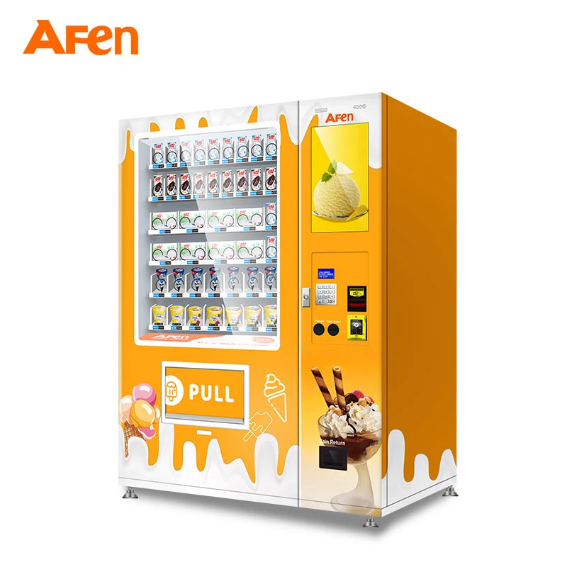 Afen Adjustable Temperature Ice Cream Frozen Meat Yogurt Food Frozen Vending Machine