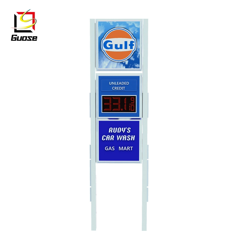 Gas Station Sign Board LED Outdoor Pylon Sign Road Directional Sign Products for Gas Stations