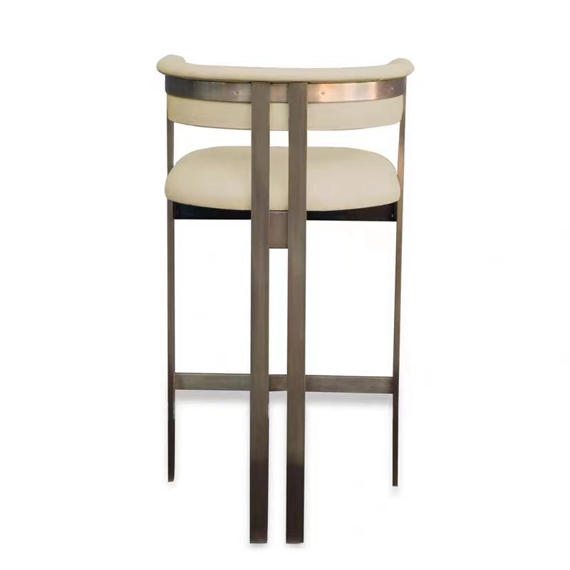 Wholesale/Supplier Nordic Luxury Modern Breakfast Velvet Leather High Counter Height Bar Chairs Stools for Kitchen Restaurant Bar Table