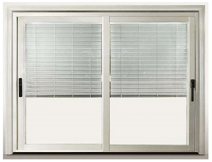 Sliding Glass Door with Manual Bar, Lounge, Shutter Inside