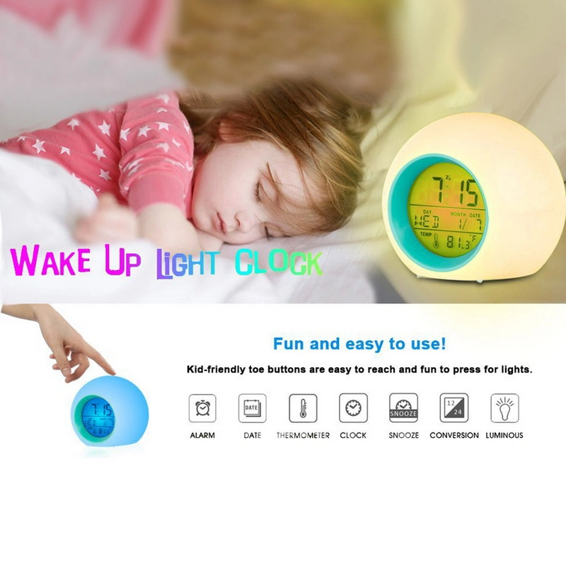 Fuente de fábrica Weather Station Wake up Light LED Table Digital Despertador