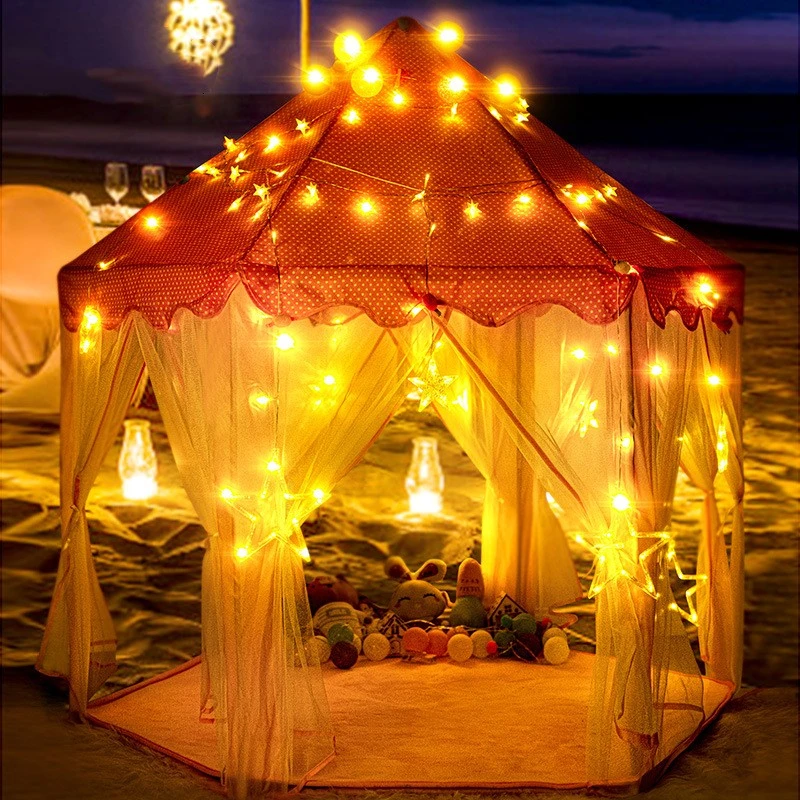 الأطفال تيربي الفتيات الوردي بلو برينسيس قلعة خيمة الشاطئ للأطفال