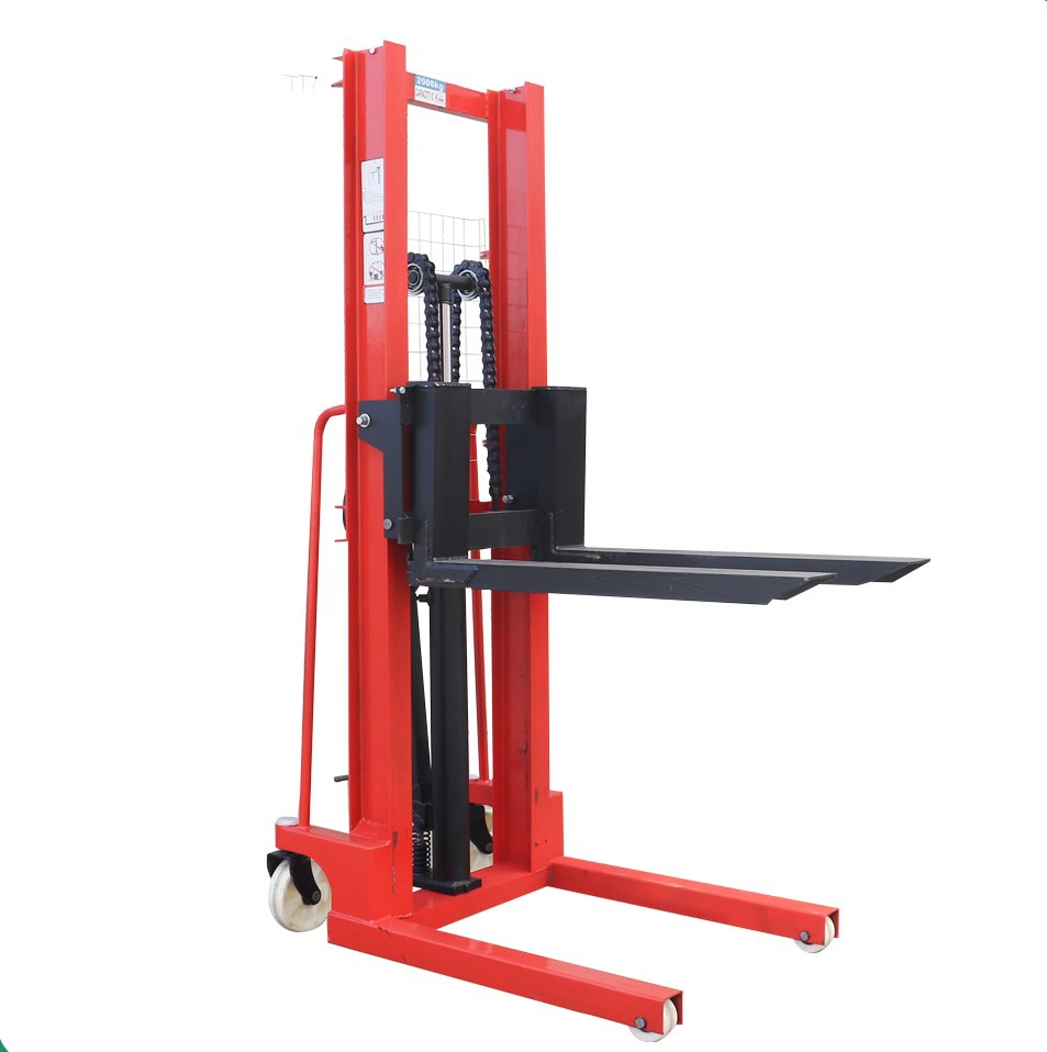 2ton 2000kg 1600mm Hand Hydraulic Manual Forklift Manual Pallet Stacker