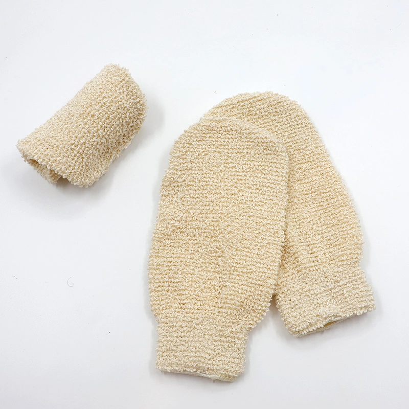 Doux peau fine-Friendlypremium de qualité Natural Hemp douche Mitt corps de chanvre Frottez