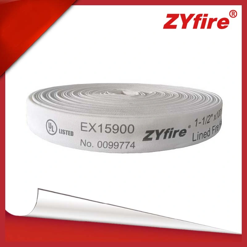 Zyfire White Single Jacket Fire Control Attack Fire Hose for Firefighting System