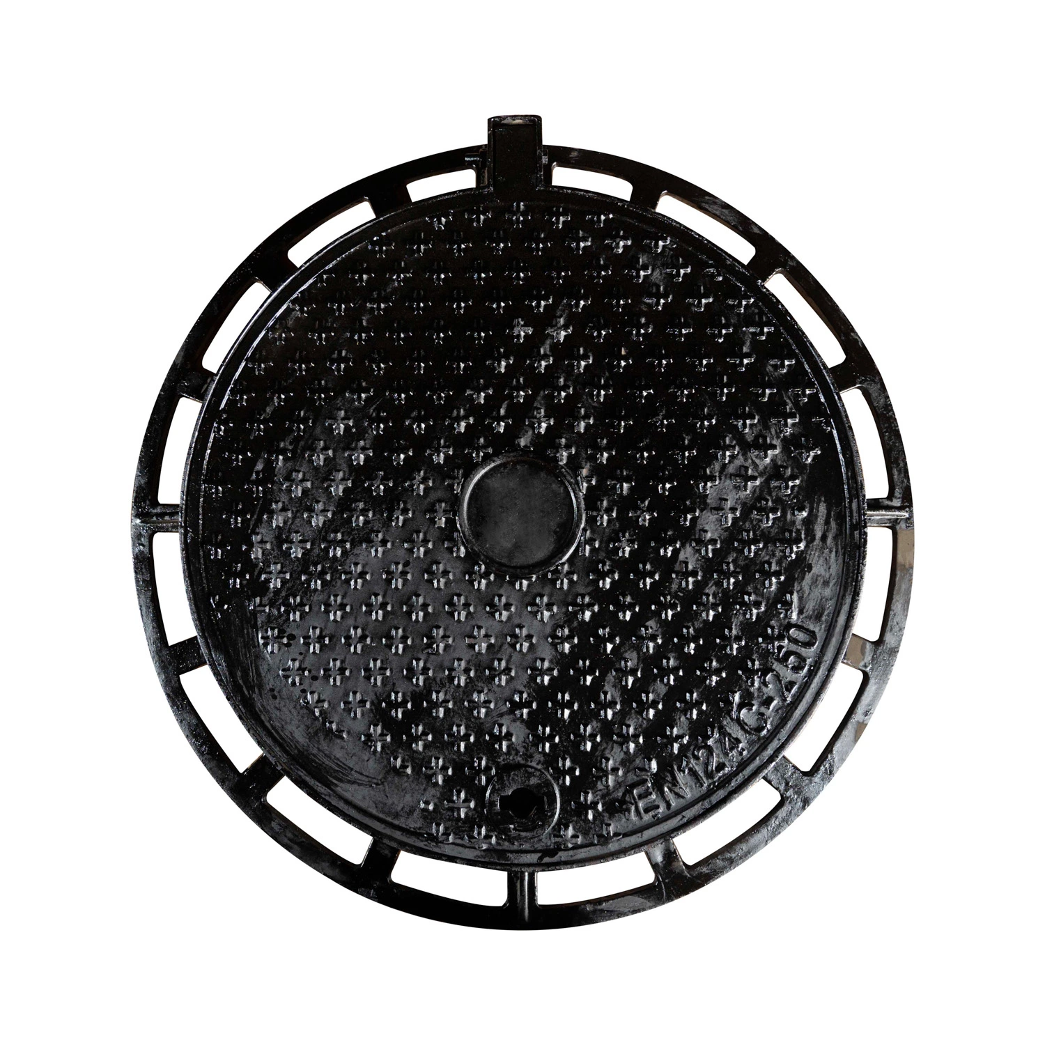 C250 D400 Sturdy Durable Black Bituminous Paint Ductile Iron Manhole Covers