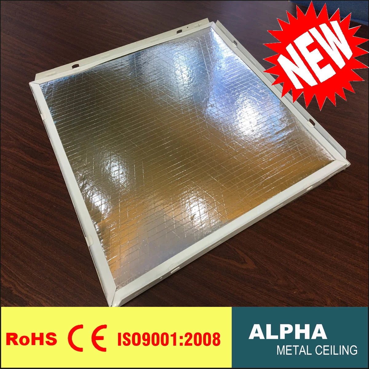 Metal Suspended False Tile Glass Fiber Wool Aluminum Composite Ceiling