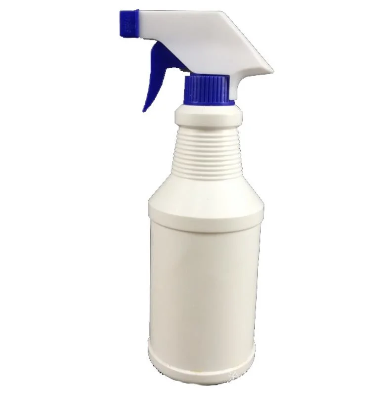 500ml botella de plástico de color líquido azul con empuje, el Perfume Spray pulverizador detergente/botellas