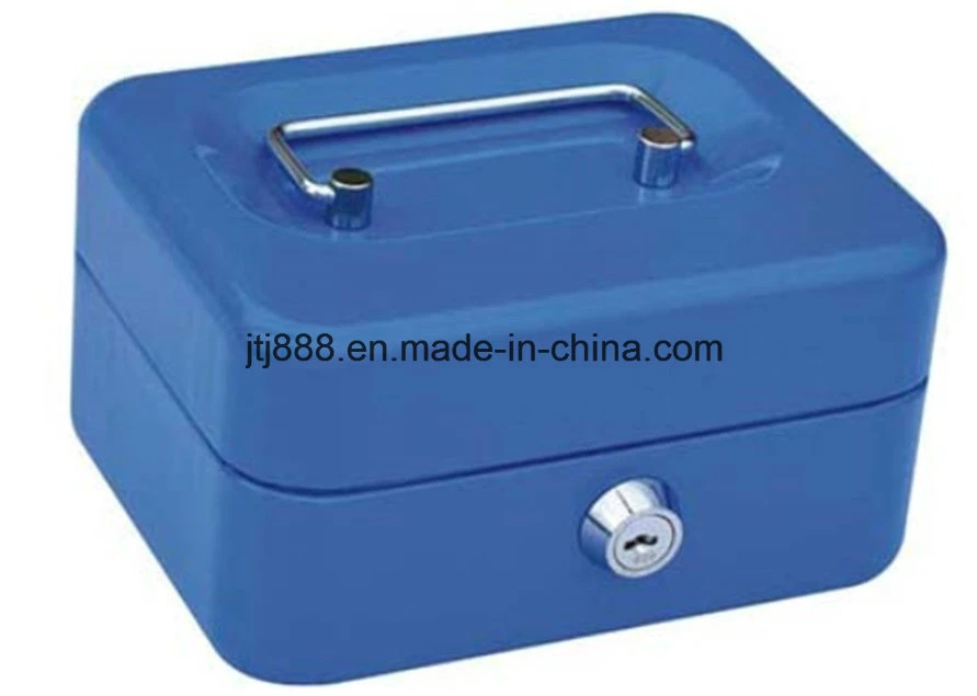 6 Inch Steel Cash Box with Money Tray Key Lock (JGH0010)