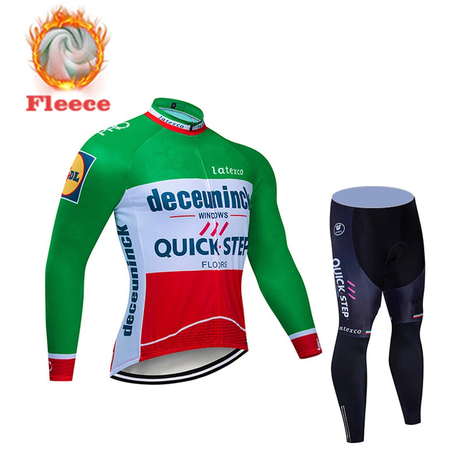 Winter Fleece Radfahren Bekleidung Dropshipping Conjunto Ciclista Hombre Largo Custom Fahrradbekleidung