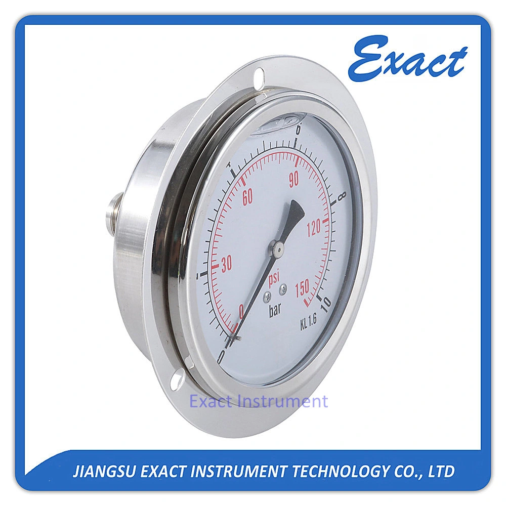 El uso normal la presión Gauge-Hydraulic Manometer-Meter con brida frontal