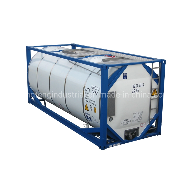 ASME Standard Butyl T14 20 Feet ISO Tank Container for Sulfuric Acid