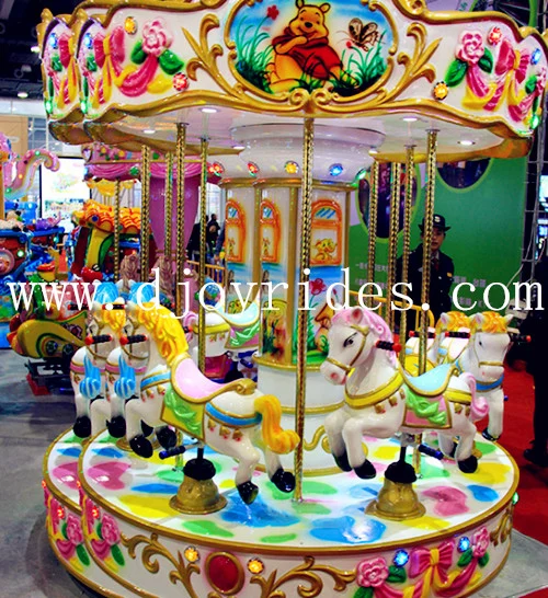 Kids Merry Go Round for Sale, Merry Go Round Carousel Ride, Amusement Park Carousel Manufacturer/ 3 Seats Carousel for Outdoor Park