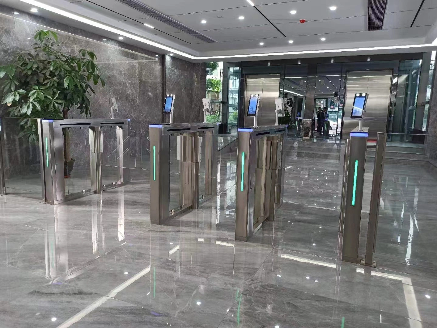 Swing Barrier Gate Servo Motor Swing Barrier Gate with Qr Code Reader Automatic Sliding Gate