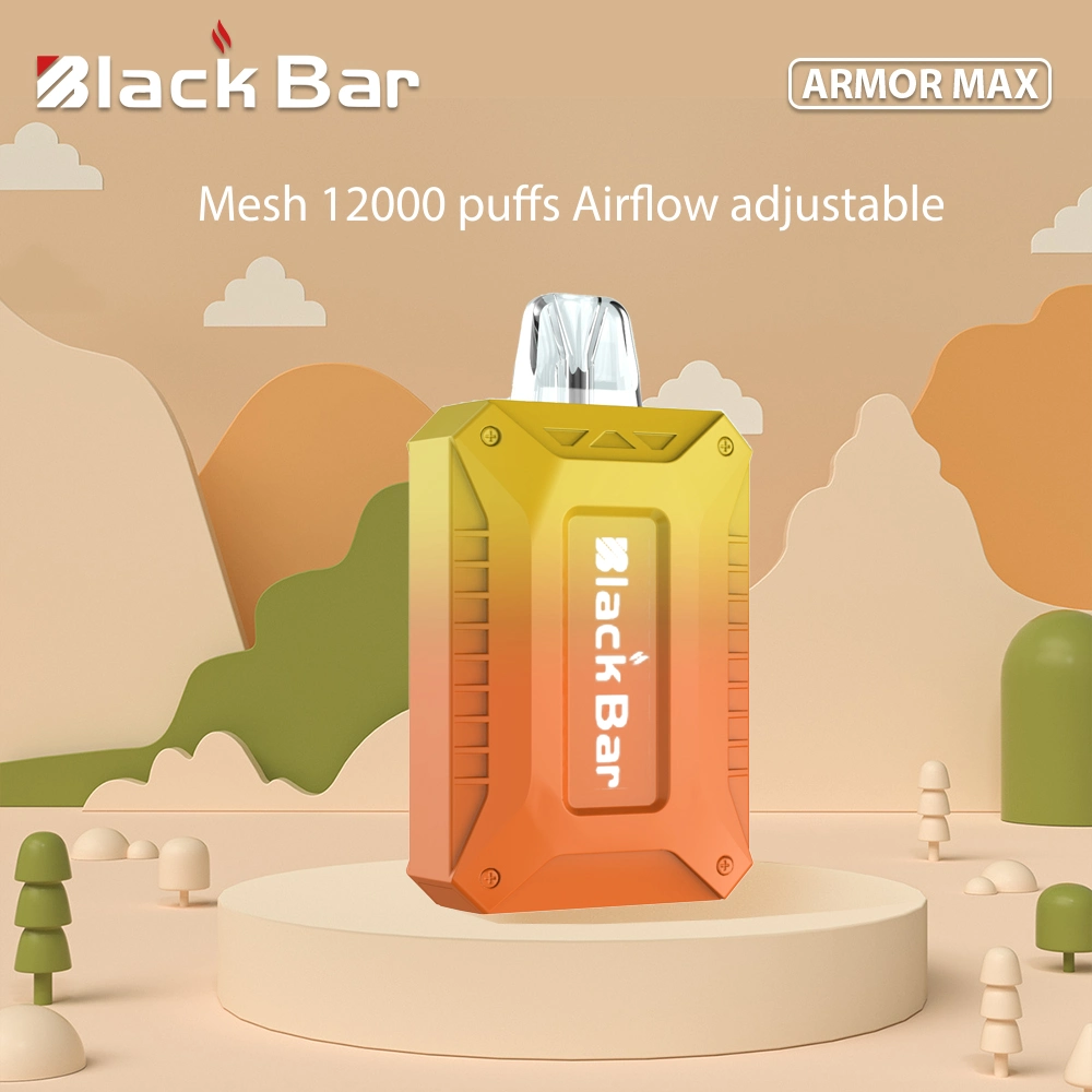 Nuevo diseño cubierta antipolvo integrada desechable E Cigarette Alibaba Puff Distribuidores Black Bar Armor Max 12000 Puffs VAPE 10000 Puff