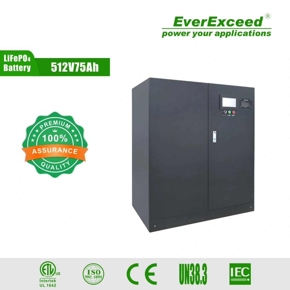 Everexceed 36V/48V/60V/72V 50ah/100ah Solar Lithium Iron Rechargeable LiFePO4 UPS Battery with Green Energy