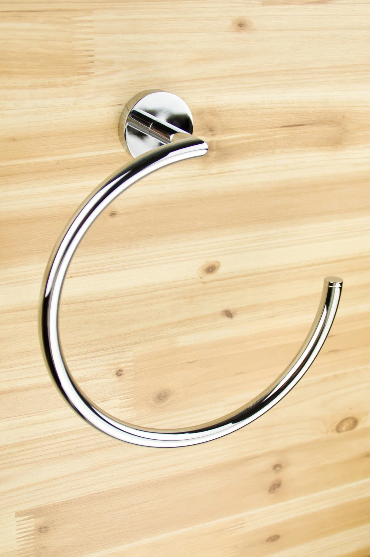 Modern Brass Wall Mounted Bathroom Accessory Towel Ring Towel Hanger Chrome