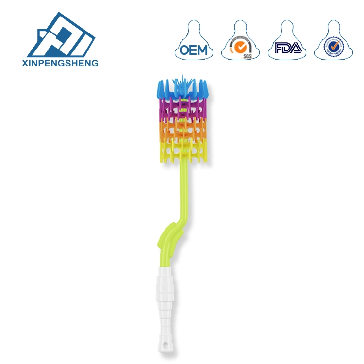 Plein de silicone Brosse de nettoyage de biberon de rotation de l'outil de cuisine