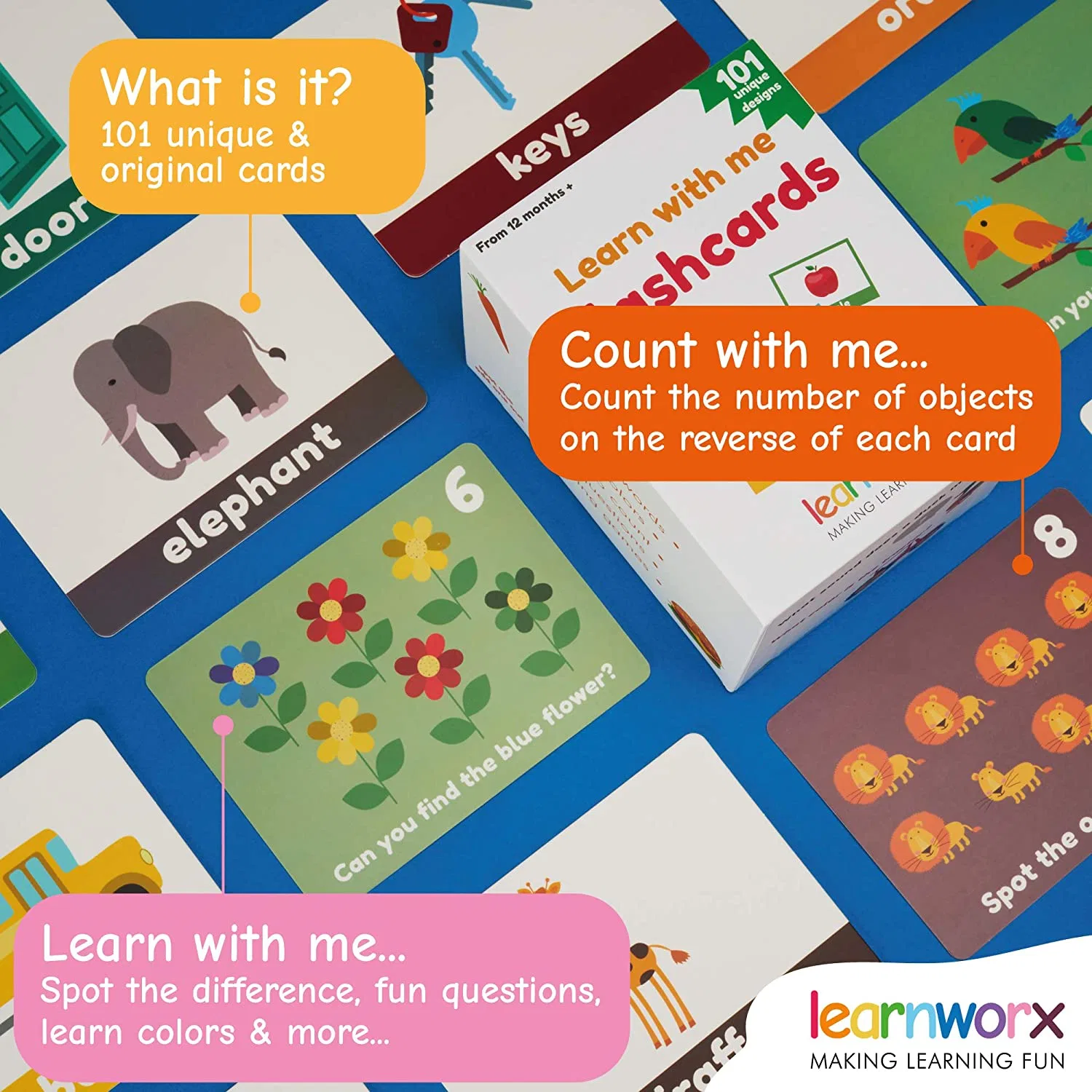 Learn Objects, Toddler Learning Educational Toys, Learnworx Toddler Flash Cards