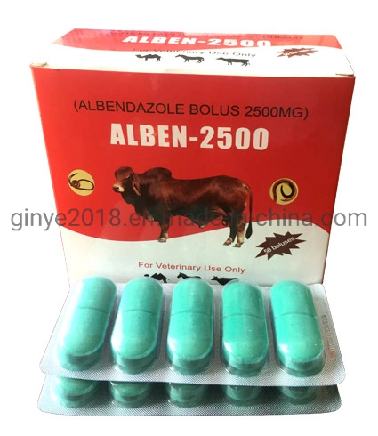 Médicament vétérinaire Albendazole comprimé pour Cow Horse Medicine 250mg. 300 mg, 500 mg