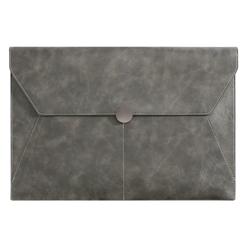 Le manchon en cuir pour ordinateur portable personnalisé A4 Dossier de fichier Document sac pour les fournitures de bureau