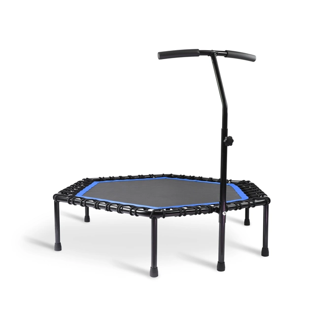 Portable Fitness Trampoline with Handrail Bar