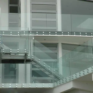 Stainless Steel 316 Standoff Stair Balcony Glass Railing Balustrade