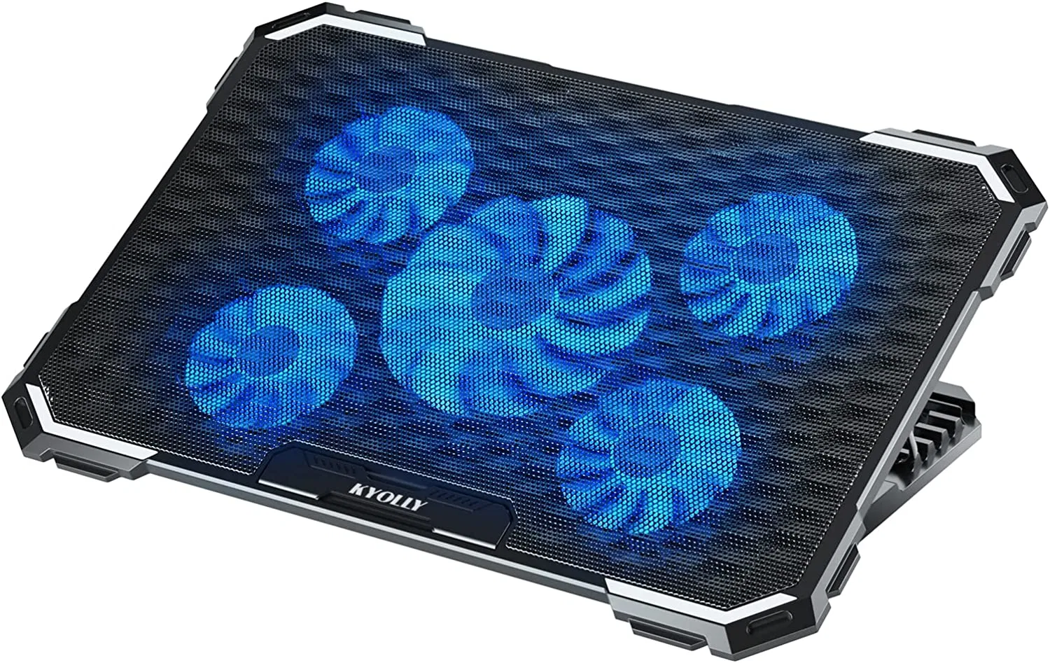 Upgrade Laptop Cooling Pad Gaming Laptop Cooler with 5 Quiet Fans 2 USB Ports 5 Adjustable Stand Height