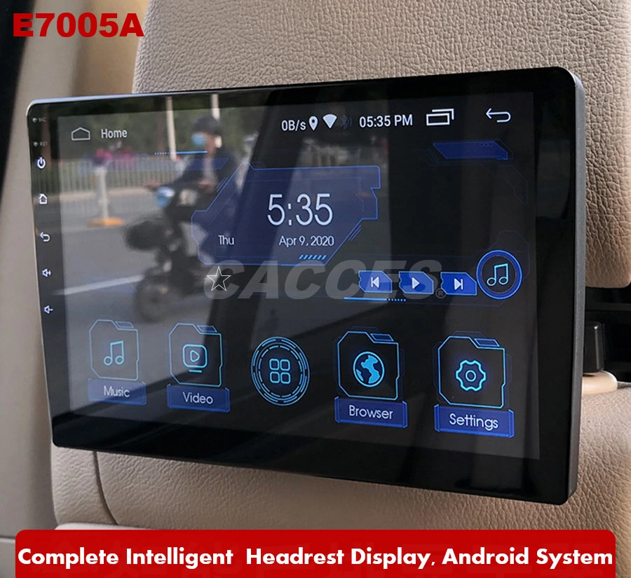 Lecteur vidéo de 10.1 pouces FHD 1080P avec repose-tête de voiture de catégorie supérieure avec WiFi 2,4G/5g, appuie-tête TV Android 10, système de divertissement arrière pour voiture, Sync Lien miroir de l'écran