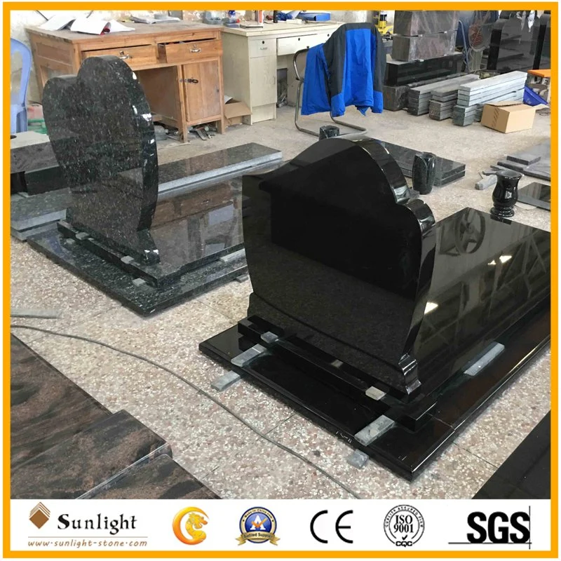 China Reliable Monument Producer Shanxi Black Granite Tombstone for Cemetery