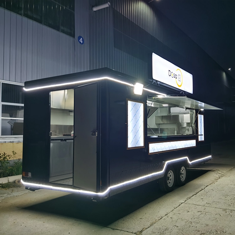 Street BBQ Mobile Food Truck Food Vending Cart remolque de alimentos